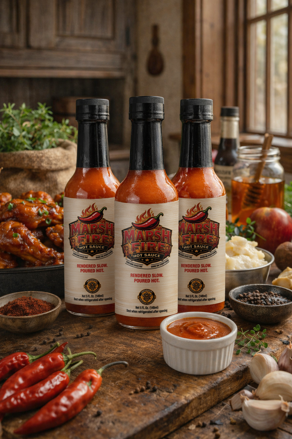 Marsh Fire Hot Sauce 3 Pack